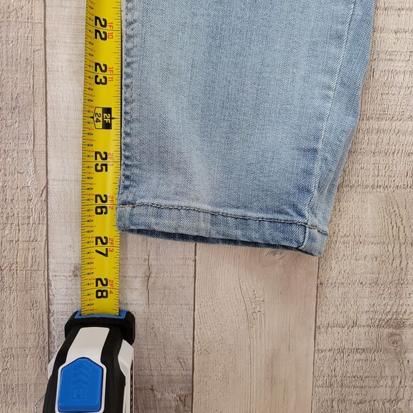 Kensie Jeans Size 14 Effortless Ankle Biter High Rise Distressed Faded Lived In - Picture 10 of 14